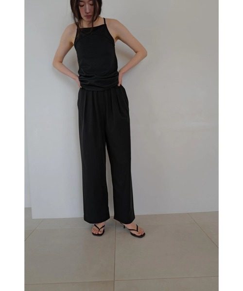 TRUNC(トランクエイティーエイト)の「Ice Touch Wide Straight Pants(その他パンツ・レディース・ベージュ/ブラック・FREE)」の5枚目の写真