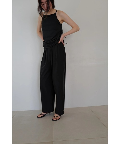 TRUNC(トランクエイティーエイト)の「Ice Touch Wide Straight Pants(その他パンツ・レディース・ベージュ/ブラック・FREE)」の6枚目の写真