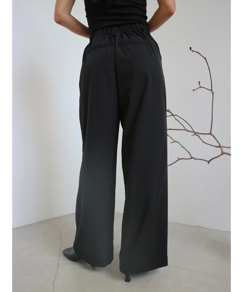 TRUNC(トランクエイティーエイト)の「Ice Touch Wide Straight Pants(その他パンツ・レディース・ベージュ/ブラック・FREE)」の8枚目の写真