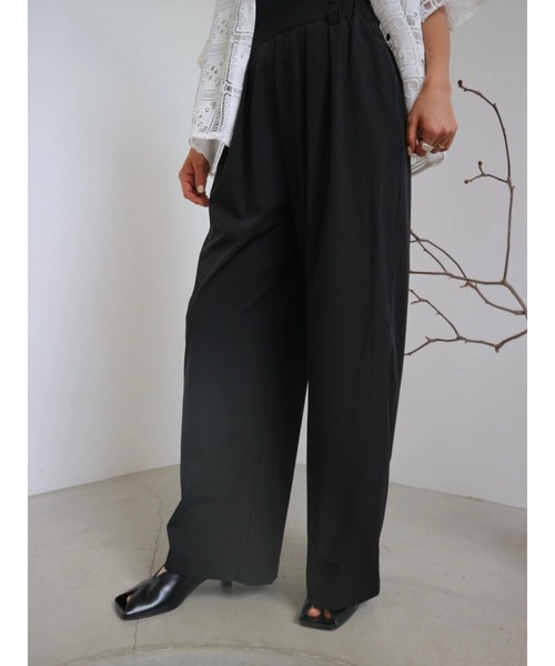 TRUNC(トランクエイティーエイト)の「Ice Touch Wide Straight Pants(その他パンツ・レディース・ベージュ/ブラック・FREE)」の10枚目の写真