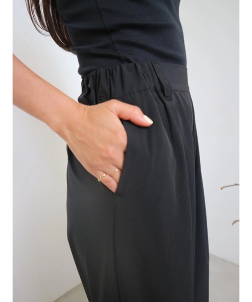 TRUNC(トランクエイティーエイト)の「Ice Touch Wide Straight Pants(その他パンツ・レディース・ベージュ/ブラック・FREE)」の11枚目の写真
