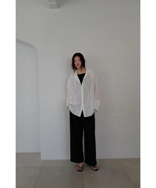 TRUNC(トランクエイティーエイト)の「Ice Touch Wide Straight Pants(その他パンツ・レディース・ベージュ/ブラック・FREE)」の14枚目の写真