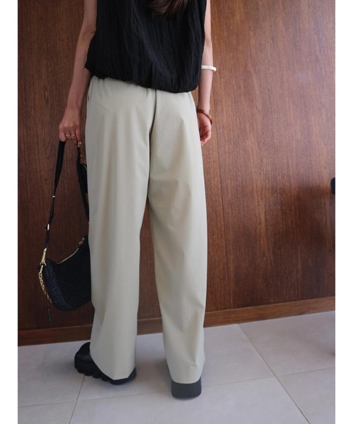 TRUNC(トランクエイティーエイト)の「Ice Touch Wide Straight Pants(その他パンツ・レディース・ベージュ/ブラック・FREE)」の17枚目の写真