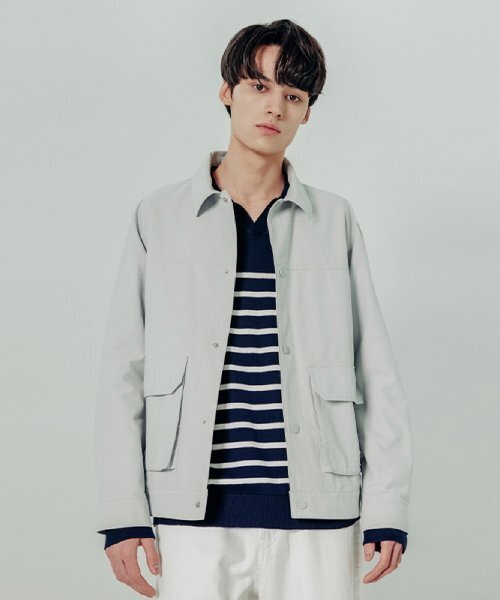 ADHOC(アドホック)の「男性ユーティリティシャケット (LT-GREY)(その他アウター・メンズ・その他・100/105/95)」の1枚目の写真
