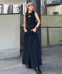 セール】【ne Quittez pas / ヌキテパ】COTTON DOBBY CHECK SHIRRI