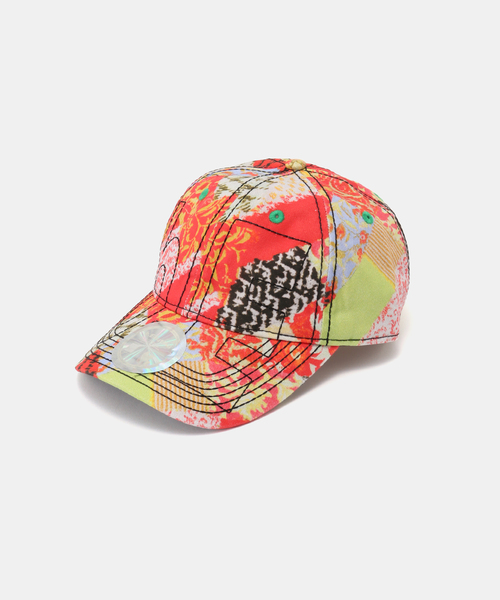 b.Eautiful/ビューティフル】 Vapor 6 Panel Hat（RED KIMONO