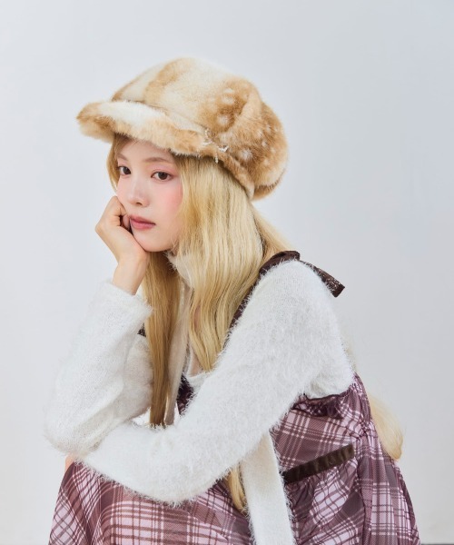 kaorinomori(カオリノモリ)の「kaorinomori ハニーキャス ノイ / カオリノモリ(キャスケット・レディース・グレー/ホワイト/ベージュ・M/57.5cm)」の21枚目の写真