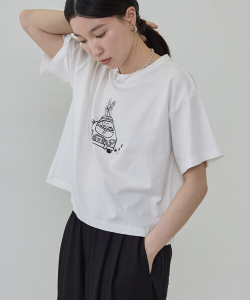 GALLEST(ギャレスト)の「フレンチブルTシャツ(Tシャツ/カットソー・レディース・ホワイト/ブラック・38)」の3枚目の写真