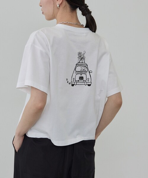 GALLEST(ギャレスト)の「フレンチブルTシャツ(Tシャツ/カットソー・レディース・ホワイト/ブラック・38)」の4枚目の写真