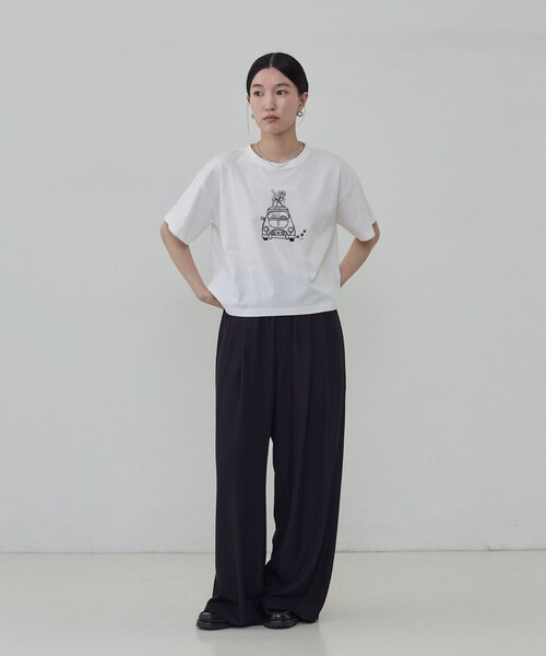 GALLEST(ギャレスト)の「フレンチブルTシャツ(Tシャツ/カットソー・レディース・ホワイト/ブラック・38)」の5枚目の写真