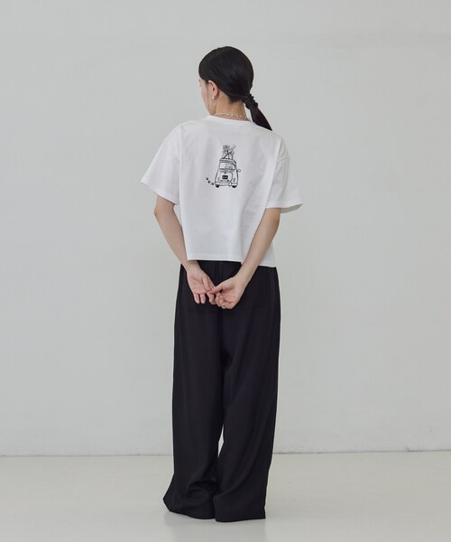 GALLEST(ギャレスト)の「フレンチブルTシャツ(Tシャツ/カットソー・レディース・ホワイト/ブラック・38)」の6枚目の写真