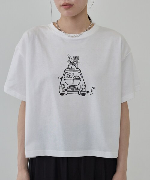 GALLEST(ギャレスト)の「フレンチブルTシャツ(Tシャツ/カットソー・レディース・ホワイト/ブラック・38)」の7枚目の写真