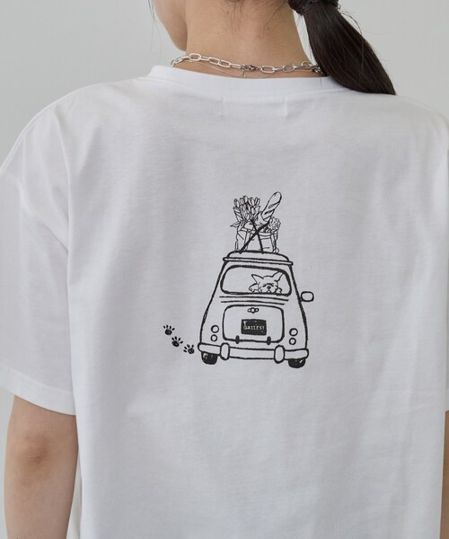 GALLEST(ギャレスト)の「フレンチブルTシャツ(Tシャツ/カットソー・レディース・ホワイト/ブラック・38)」の8枚目の写真