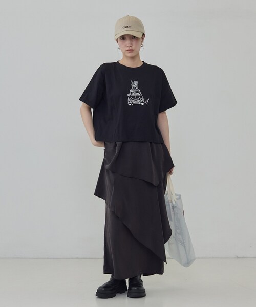 GALLEST(ギャレスト)の「フレンチブルTシャツ(Tシャツ/カットソー・レディース・ホワイト/ブラック・38)」の13枚目の写真