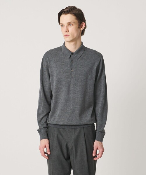 UNITED ARROWS(ユナイテッドアローズ)の「ハイゲージ ニット ポロシャツ(ポロシャツ・メンズ・ネイビー/チャコールグレー・MEDIUM/SMALL/LARGE)」の18枚目の写真