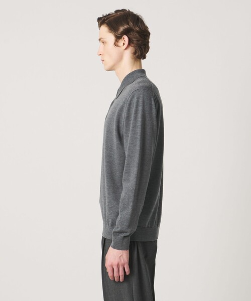 UNITED ARROWS(ユナイテッドアローズ)の「ハイゲージ ニット ポロシャツ(ポロシャツ・メンズ・ネイビー/チャコールグレー・MEDIUM/SMALL/LARGE)」の3枚目の写真