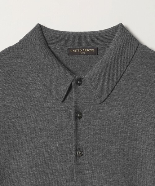 UNITED ARROWS(ユナイテッドアローズ)の「ハイゲージ ニット ポロシャツ(ポロシャツ・メンズ・ネイビー/チャコールグレー・MEDIUM/SMALL/LARGE)」の7枚目の写真