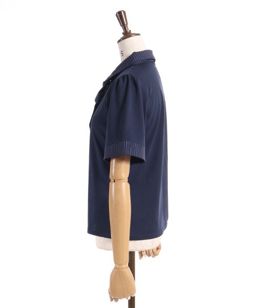 axes femme(アクシーズファム)の「レイヤード風リボン付トップス(Tシャツ/カットソー・レディース・ネイビー/ブラウン/ブラック・FREE)」の16枚目の写真