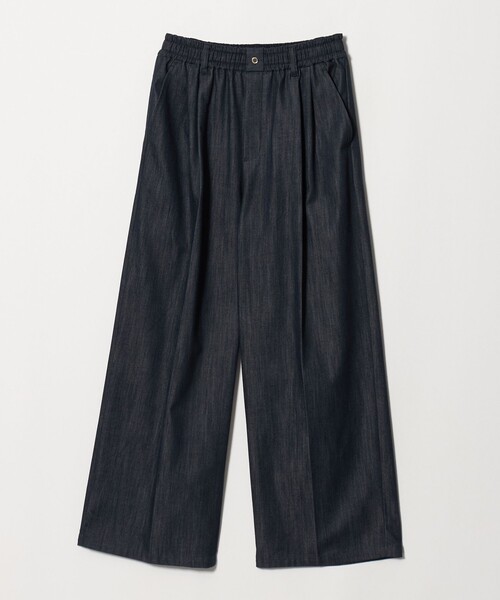 green label relaxing（グリーンレーベルリラクシング）の「［size SHORT/TALLあり］ニーハイワイド パンツ デニム ストレッチ（デニムパンツ・レディース・ネイビー・SHORT/34/36/38/40/42/44/TALL）」の15枚目の写真