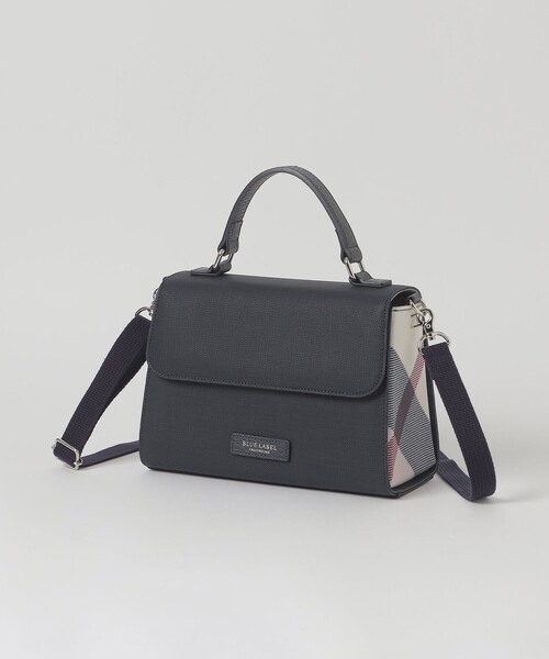 BLUE LABEL CRESTBRIDGE（ブルーレーベルクレストブリッジ）の「PVCトップハンドルバッグ（ショルダーバッグ・レディース・パープル系その他7/ブラック/ダークネイビー・FREE）」の2枚目の写真