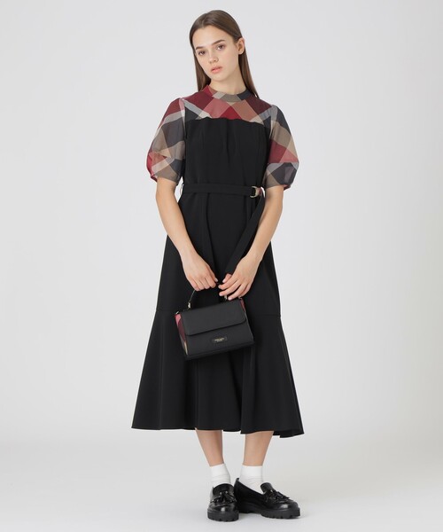 BLUE LABEL CRESTBRIDGE（ブルーレーベルクレストブリッジ）の「PVCトップハンドルバッグ（ショルダーバッグ・レディース・パープル系その他7/ブラック/ダークネイビー・FREE）」の5枚目の写真
