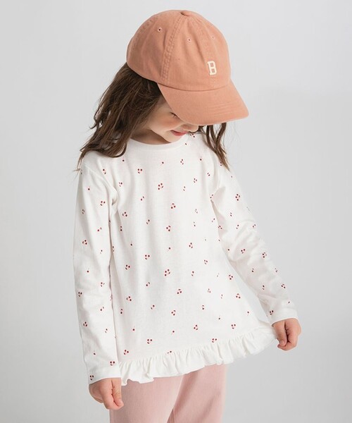 BRANSHES(ブランシェス)の「【ブランシェスmini】裾フリルチュニック(チュニック・キッズ・その他1/その他2/アイボリー/サックスブルー/ピンク・100/120/130/110)」の4枚目の写真