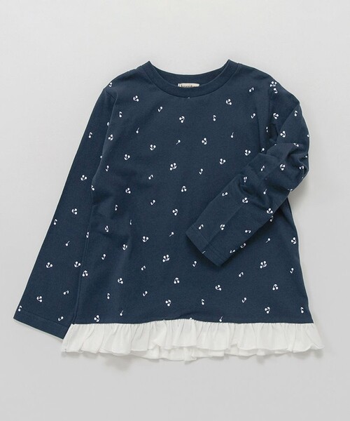 BRANSHES(ブランシェス)の「【ブランシェスmini】裾フリルチュニック(チュニック・キッズ・その他1/その他2/アイボリー/サックスブルー/ピンク・100/120/130/110)」の5枚目の写真