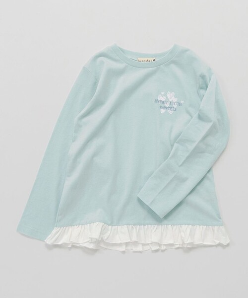 BRANSHES(ブランシェス)の「【ブランシェスmini】裾フリルチュニック(チュニック・キッズ・その他1/その他2/アイボリー/サックスブルー/ピンク・100/120/130/110)」の2枚目の写真