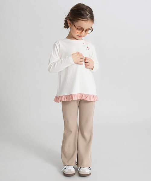 BRANSHES(ブランシェス)の「【ブランシェスmini】裾フリルチュニック(チュニック・キッズ・その他1/その他2/アイボリー/サックスブルー/ピンク・100/120/130/110)」の7枚目の写真