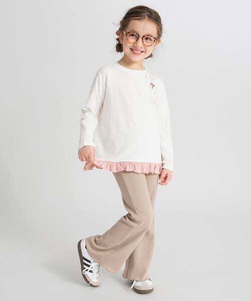 BRANSHES(ブランシェス)の「【ブランシェスmini】裾フリルチュニック(チュニック・キッズ・その他1/その他2/アイボリー/サックスブルー/ピンク・100/120/130/110)」の8枚目の写真