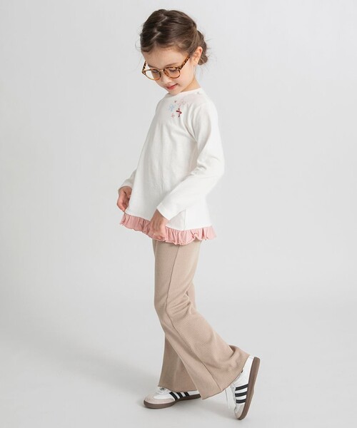 BRANSHES(ブランシェス)の「【ブランシェスmini】裾フリルチュニック(チュニック・キッズ・その他1/その他2/アイボリー/サックスブルー/ピンク・100/120/130/110)」の9枚目の写真