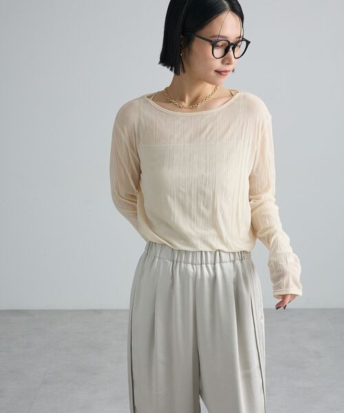 Green Parks(グリーンパークス)の「チュールインナー(Tシャツ/カットソー・レディース・ホワイト系その他2/ブラック/ブラウン・FREE)」の4枚目の写真