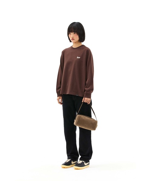 EMIS(イミス)の「SMALL LINE PATCH RAGLAN LS T-SHIRT(Tシャツ/カットソー・レディース・ブルー/ブラウン/クリーム・MEDIUM/SMALL)」の17枚目の写真