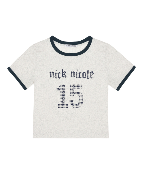 NICK&NICOLE(ニックアンドニコール)の「NUMBER RINGER TOP_MELANGE(Tシャツ/カットソー・レディース・その他・FREE)」の1枚目の写真