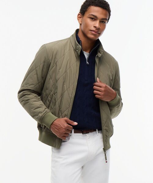 TOMMY HILFIGER(トミーヒルフィガー)の「パッカブル キルテッド ハリントン ブルゾン(その他アウター・メンズ・カーキ/ネイビー・SMALL/MEDIUM/X-LARGE/LARGE)」の2枚目の写真