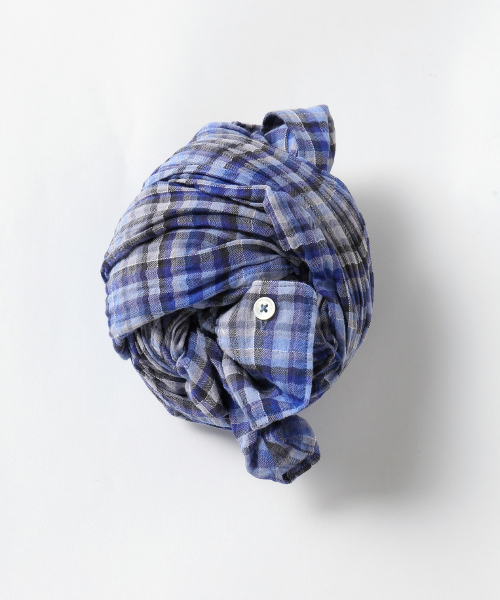 Spick & Span（スピックアンドスパン）の「ヘリンボンサッカーチェックシャツ◆（シャツ/ブラウス・レディース・オレンジ/ピンク/ブルー・FREE）」の18枚目の写真