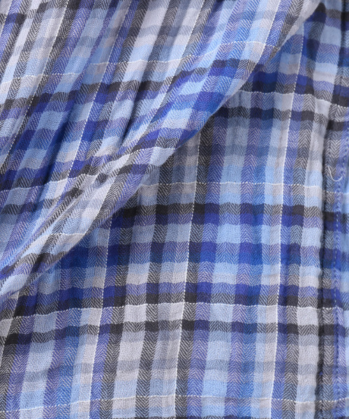 Spick & Span（スピックアンドスパン）の「ヘリンボンサッカーチェックシャツ◆（シャツ/ブラウス・レディース・オレンジ/ピンク/ブルー・FREE）」の20枚目の写真