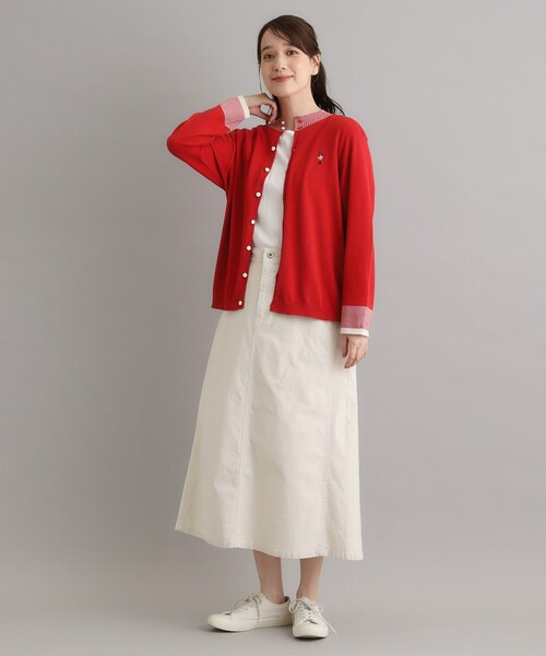 LAURA ASHLEY（ローラアシュレイ）の「【日本製】ムラサテンストレッチスカート（スカート・レディース・カーキ/アイボリー・38）」の16枚目の写真