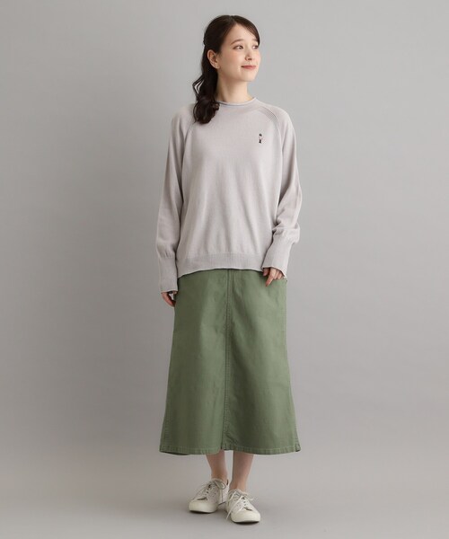 LAURA ASHLEY（ローラアシュレイ）の「【日本製】ムラサテンストレッチスカート（スカート・レディース・カーキ/アイボリー・38）」の9枚目の写真