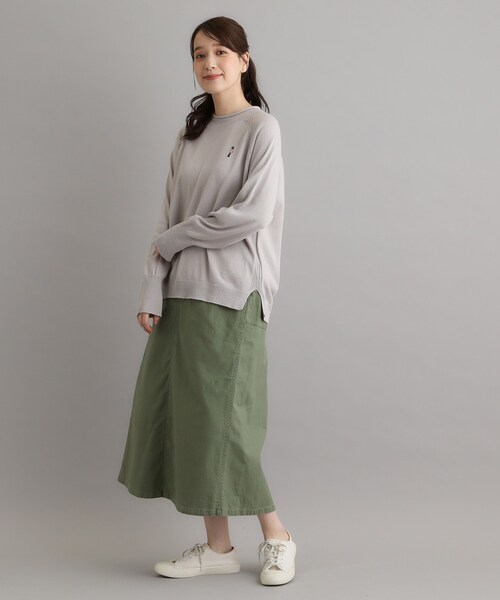 LAURA ASHLEY（ローラアシュレイ）の「【日本製】ムラサテンストレッチスカート（スカート・レディース・カーキ/アイボリー・38）」の10枚目の写真