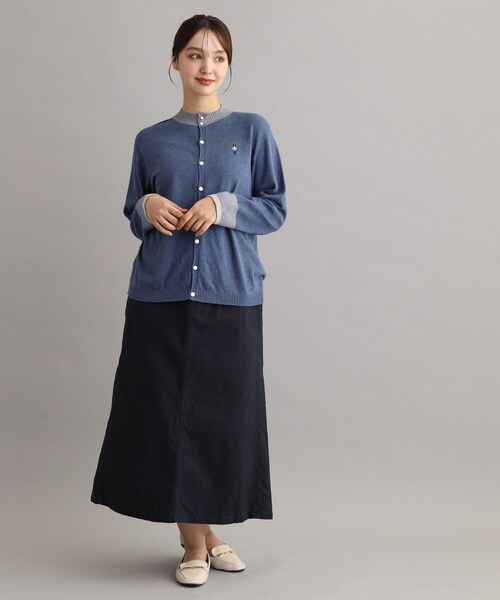 LAURA ASHLEY（ローラアシュレイ）の「【日本製】ムラサテンストレッチスカート（スカート・レディース・カーキ/アイボリー・38）」の14枚目の写真