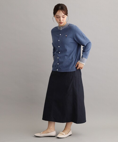 LAURA ASHLEY（ローラアシュレイ）の「【日本製】ムラサテンストレッチスカート（スカート・レディース・カーキ/アイボリー・38）」の3枚目の写真