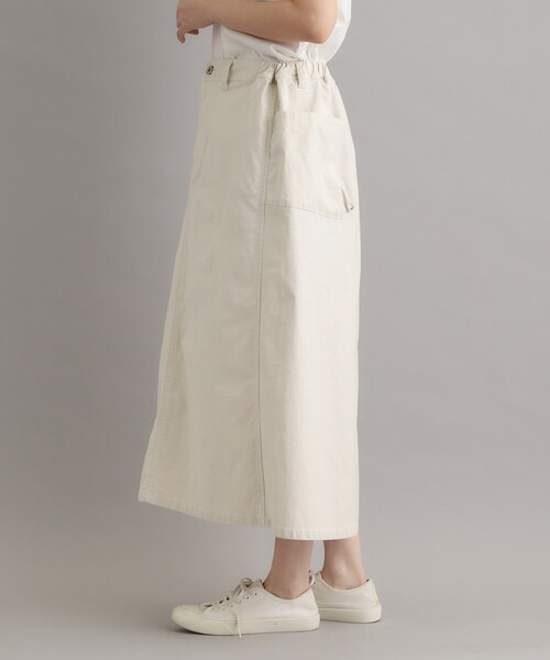 LAURA ASHLEY（ローラアシュレイ）の「【日本製】ムラサテンストレッチスカート（スカート・レディース・カーキ/アイボリー・38）」の6枚目の写真