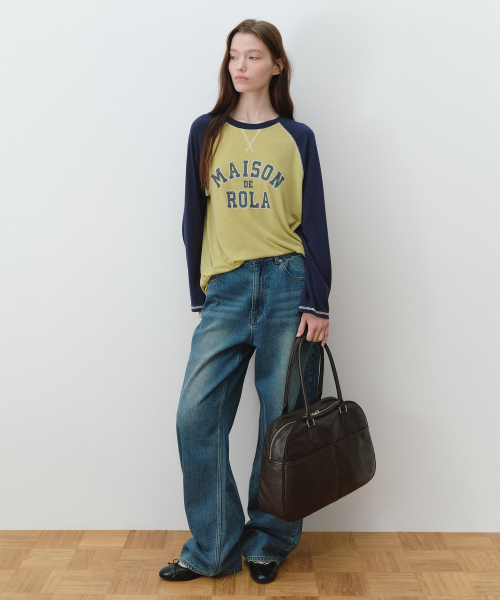 ROLAROLA(ロラロラ)の「WIDE DENIM PANTS BLUE(スラックス・レディース・ブルー・SMALL/MEDIUM)」の2枚目の写真