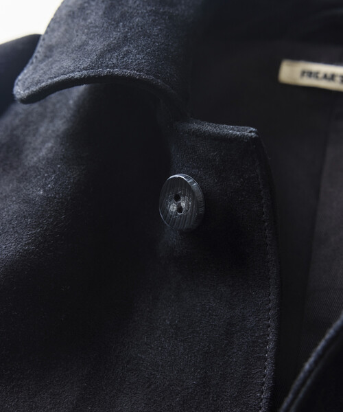 FREAK'S STORE（フリークスストア）の「ゴートレザー スエード　カーコート/ハーフコート（ブルゾン・メンズ・ブラウン/ブラック・SMALL/LARGE/MEDIUM）」の5枚目の写真