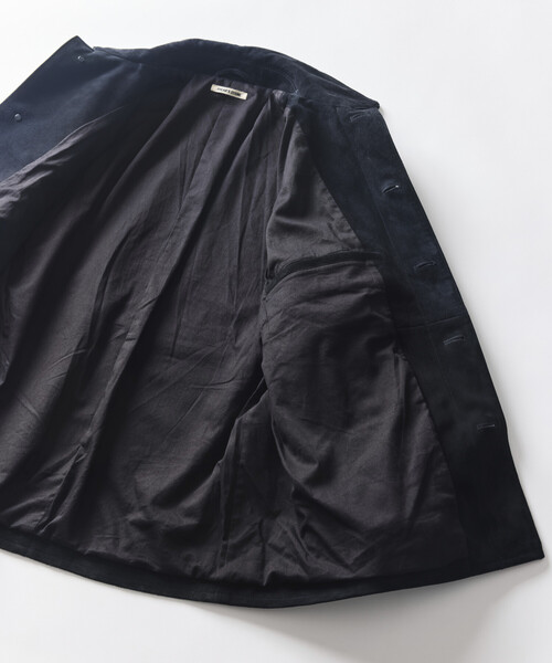 FREAK'S STORE（フリークスストア）の「ゴートレザー スエード　カーコート/ハーフコート（ブルゾン・メンズ・ブラウン/ブラック・SMALL/LARGE/MEDIUM）」の10枚目の写真