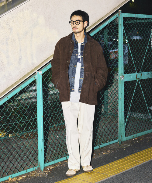 FREAK'S STORE（フリークスストア）の「ゴートレザー スエード　カーコート/ハーフコート（ブルゾン・メンズ・ブラウン/ブラック・SMALL/LARGE/MEDIUM）」の17枚目の写真