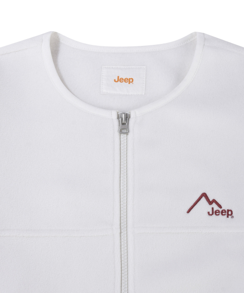 JEEP(ジープ)の「2way ピークロゴ ラウンドネック フリース ホワイト (JR5TZU192WH)(その他アウター・レディース・その他・SMALL/MEDIUM/LARGE/X-LARGE/2XL)」の4枚目の写真