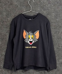 TOM&JERRY（トムアンドジェリー）の「【Tom and Jerry トムアンドジェリー】 プリントBIGロンT（Tシャツ/カットソー）」