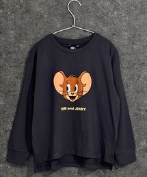 TOM&JERRY（トムアンドジェリー）の「【Tom and Jerry トムアンドジェリー】 プリントBIGロンT（Tシャツ/カットソー）」